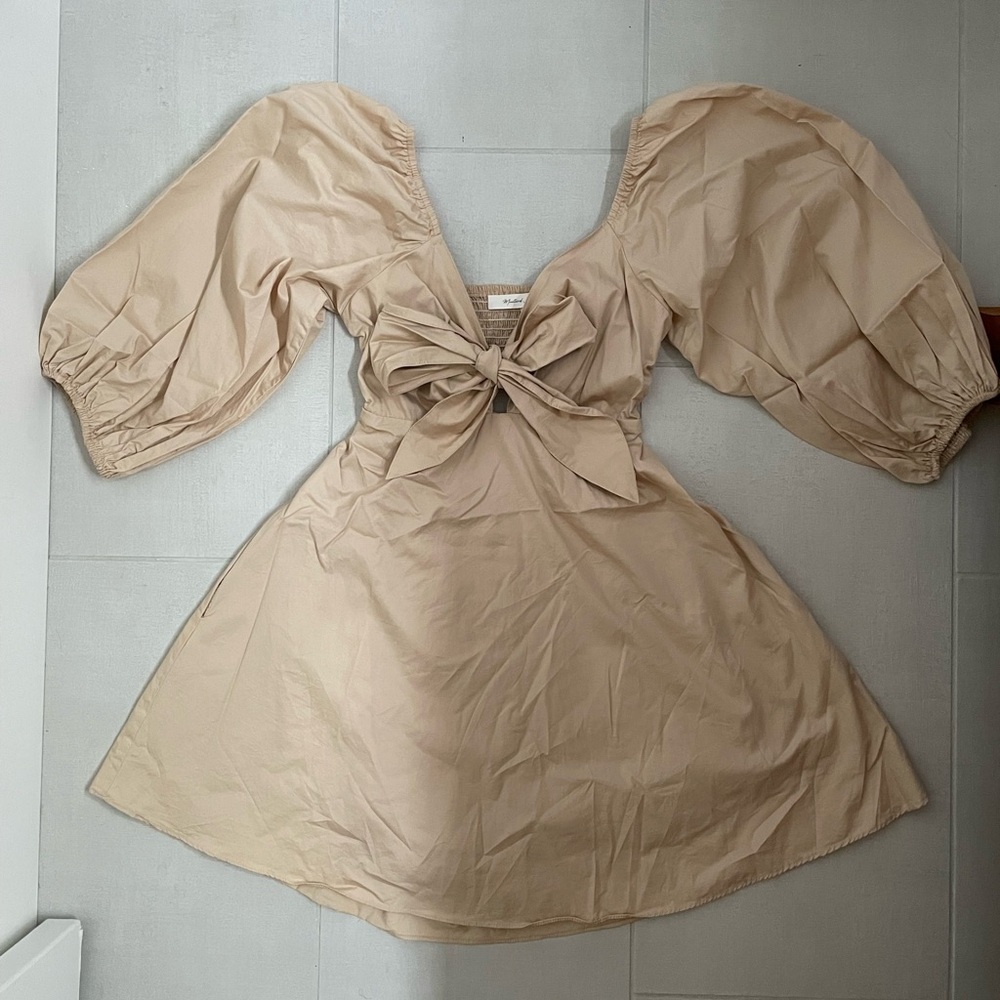 Summer Puff Sleeve A-Line Mini Dress